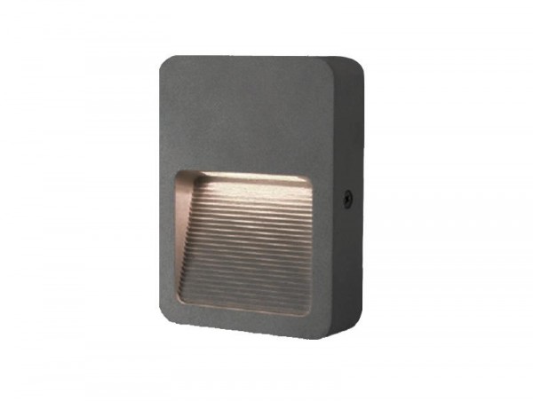 BB- SVETILJKA, LED, NAZIDNA, SPOLJA, 1321, 3W-4000K, IP65, SIVA, 05.0352