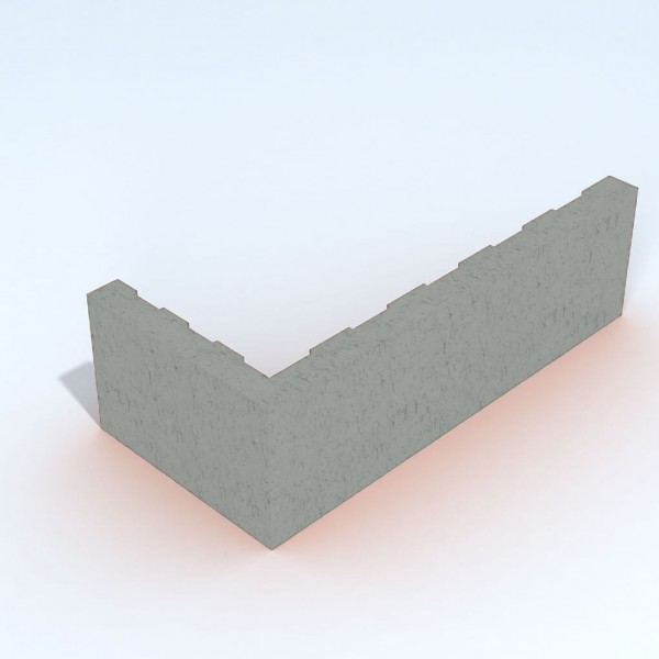 BRICK-DEK.UGL.LISTELE CLASSIC-BELA 215X102X65X15MM