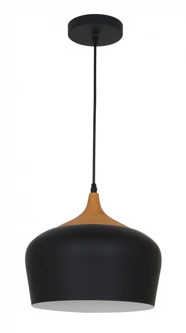 BB- VISILICA, 1XE27,  HN813OS, CRNA MAT+DRVO, 05.0584