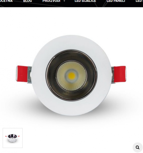 LYNCO- ROZETNA, LED, DWL, 9W-6500K, BELO-CRNI, COB, 643000009