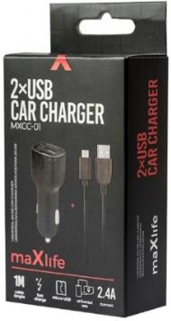 MUS- AUTOPUNJAC, BRZI, 2XUSB, 2.4A, MXCC-01, OEM0400068