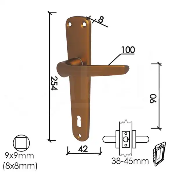 DAB- KVAKA, 90MM, SILD ZA VRATA, ZA KLJUC, DOLCE, 2006/0101029