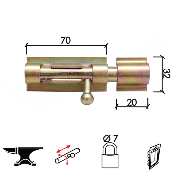 DAB- REZA, 70MM, ZA METALNA VRATA, 464/0105136