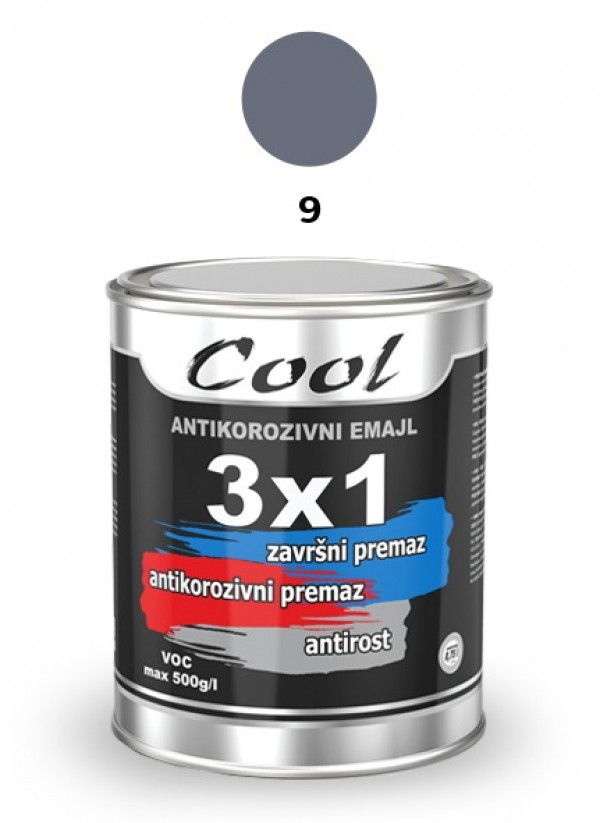 COOL-3X1 EMAJL 0.75-09 SIVI RAL 7000