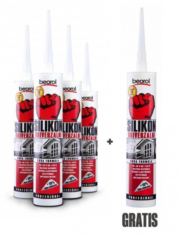 BAL-4+1 GRATIS SILIKON ACET. UN. 0.280ML TRANSPARENT