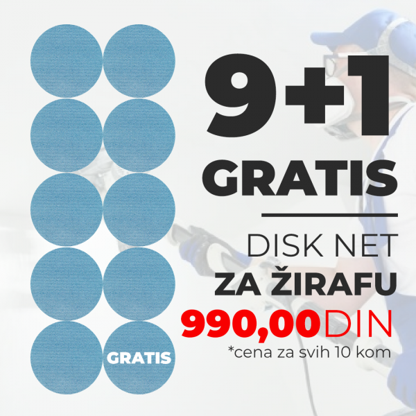 SM-DISK NET fi225mm P150 ZA ZIRAFU 9+1 GRATIS