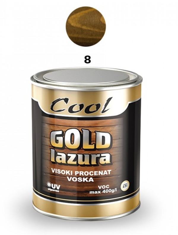 COOL-GOLD LAZUR 0.75L- 08 HRAST