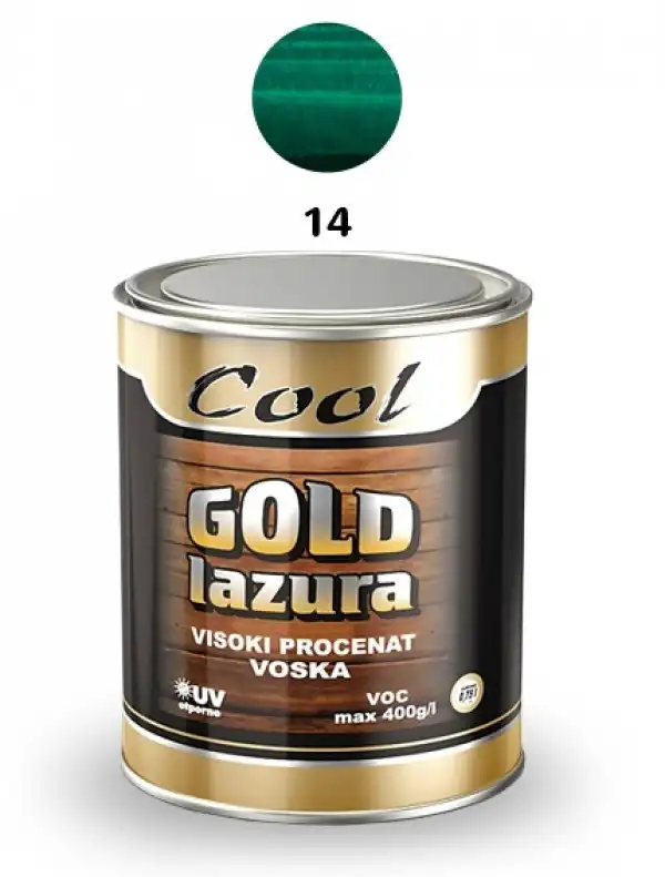 COOL-GOLD LAZUR 0.75L- 14 ZELENA