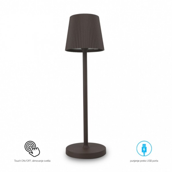 BB- LAMPA,  STONA, PUNJIVA, T16011, 3W,  3000K, IP54, CORTEN 201913