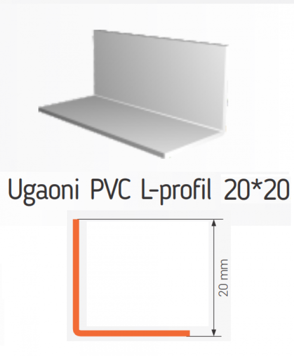 TESA-UG.PVC L-PROFIL 20X20 2.7M-SIVI
