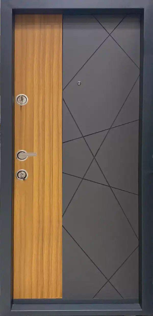 BST-SIG.VRATA, CALI DELUX,  ANTRACIT-DRVO, 96X203, DESNA