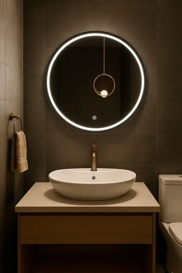 SH-KUP-OGLEDALO, LED, TOUCH, 60X60, ROUND, MIN-22