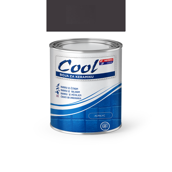 COOL-BOJA ZA KERAMIKU, 0.65L - 10 CRNA