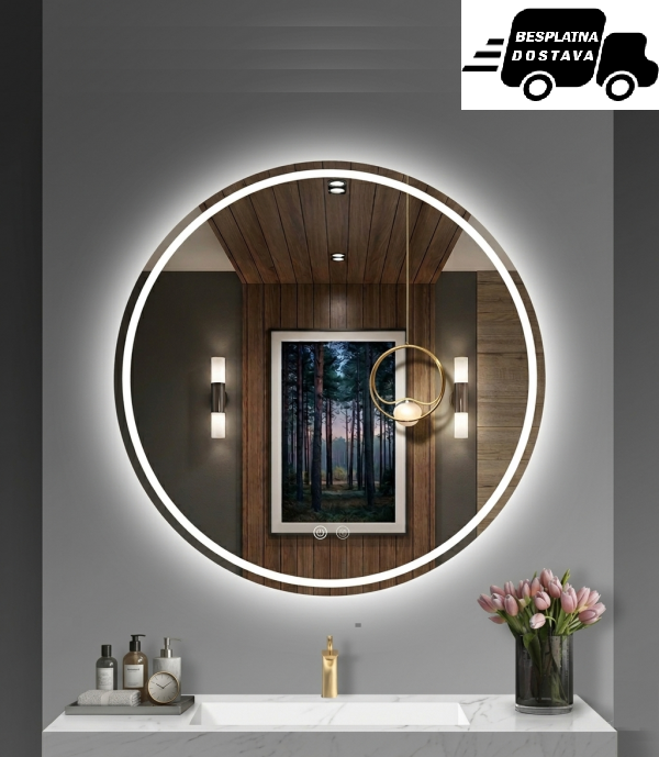 SH-KUP-OGLEDALO, LED, TOUCH, 60X60, ROUND, MIN-22, 3 C