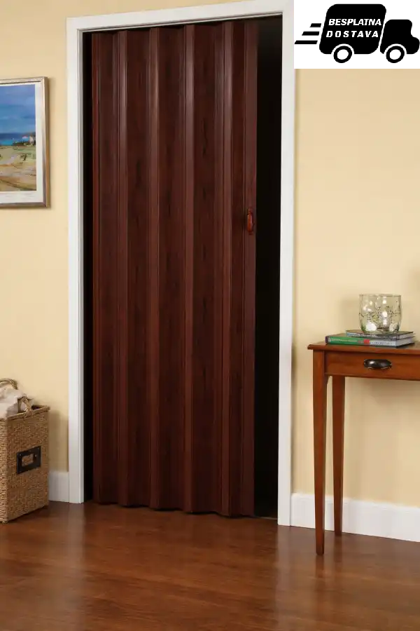 HARM-HARMONIKA VRATA, 116X203CM, BRAON, 432S/7071