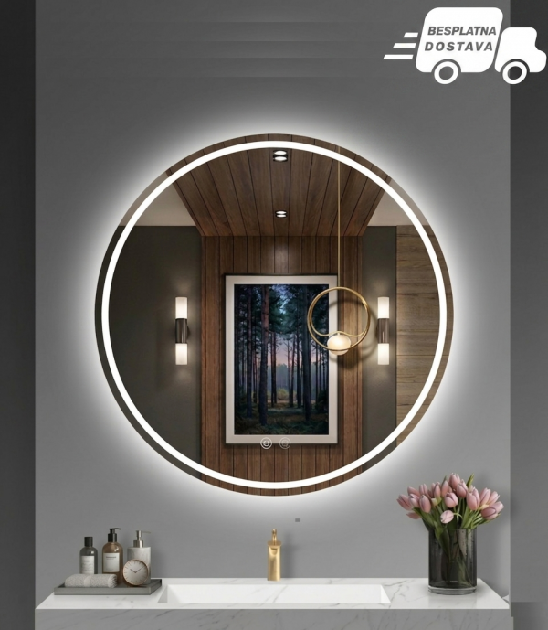 SH-KUP-OGLEDALO, LED, TOUCH, 60X60, ROUND, MIN-22, 3 C