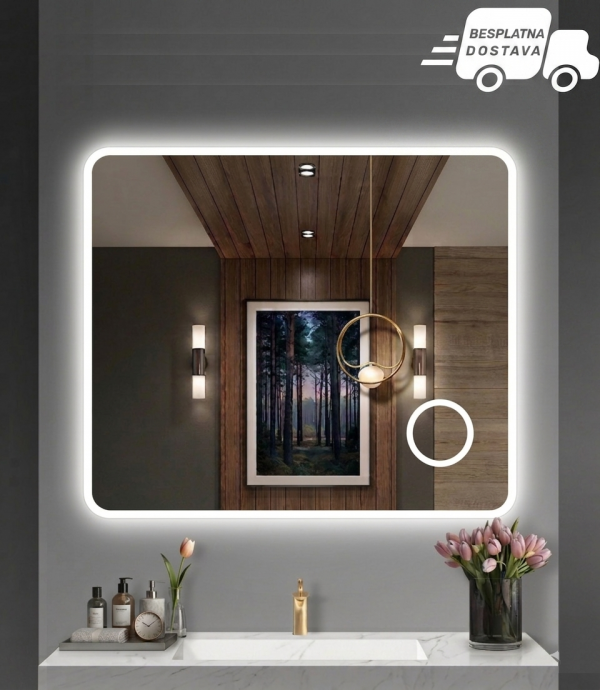 SH-KUP-OGLEDALO, LED, TOUCH, 80X60, RECTANGLE, MIN-53,3 C
