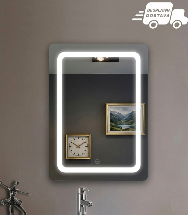 SH-KUP-OGLEDALO, LED, TOUCH, 60X80, RECTANGLE, MIN-09, 3 C
